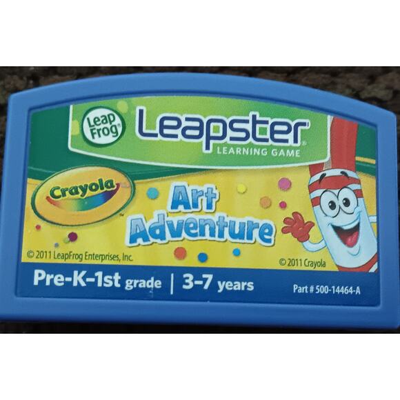 Leapster LeapFrog Crayola Art Adventure Game Cartridge Pre-K-1st Grade 3-7 2011 - Picture 1 of 2